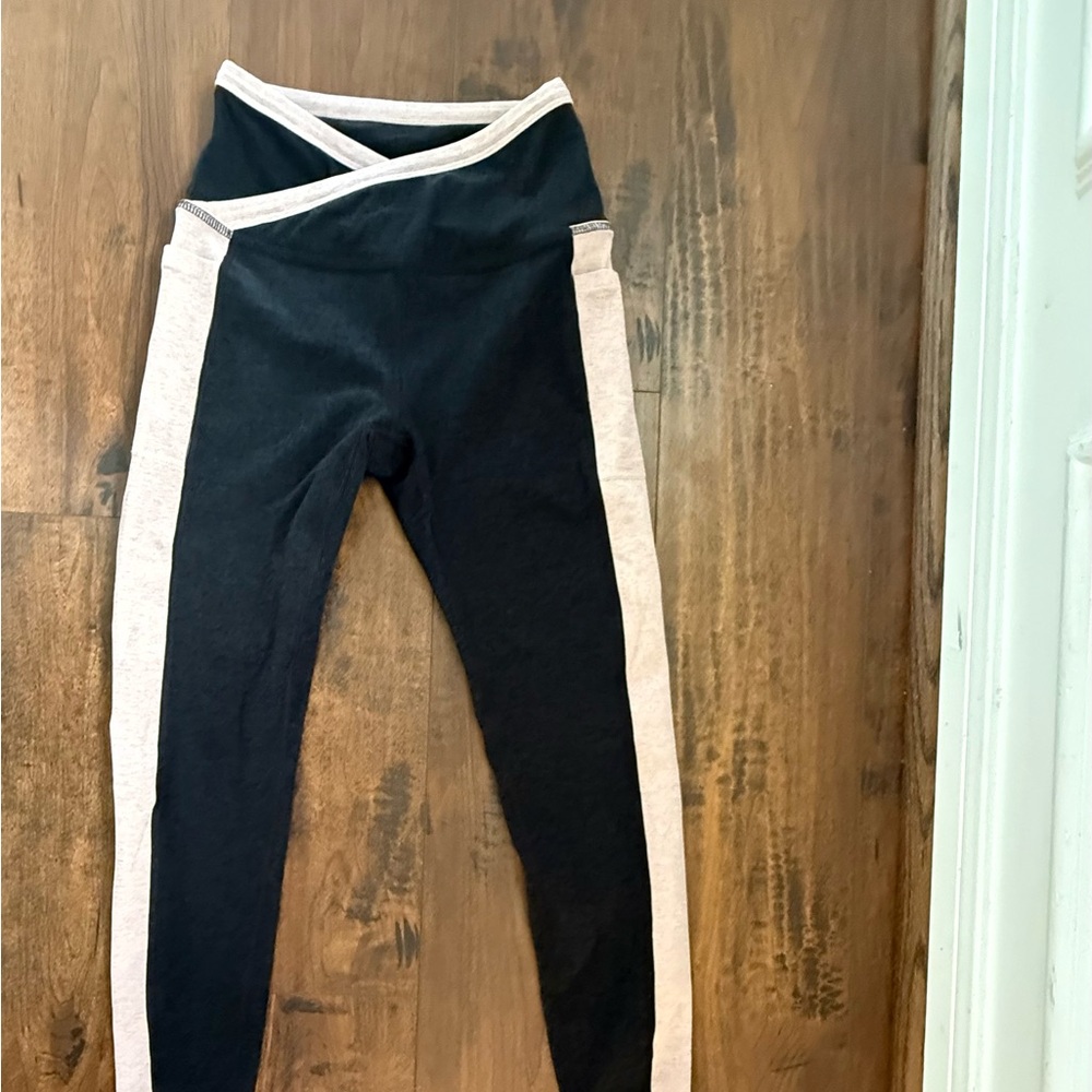 Beyond Yoga Black Leggings with Crossover Waistband